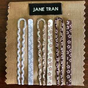 New Jane Tran Metal Bobby Pins. Floral design